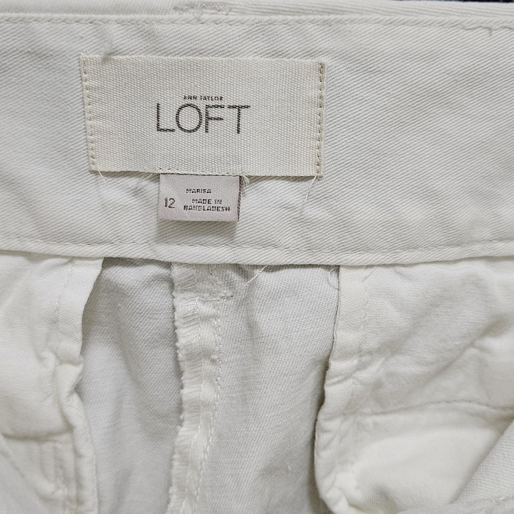 LOFT Cream Ankle Pants